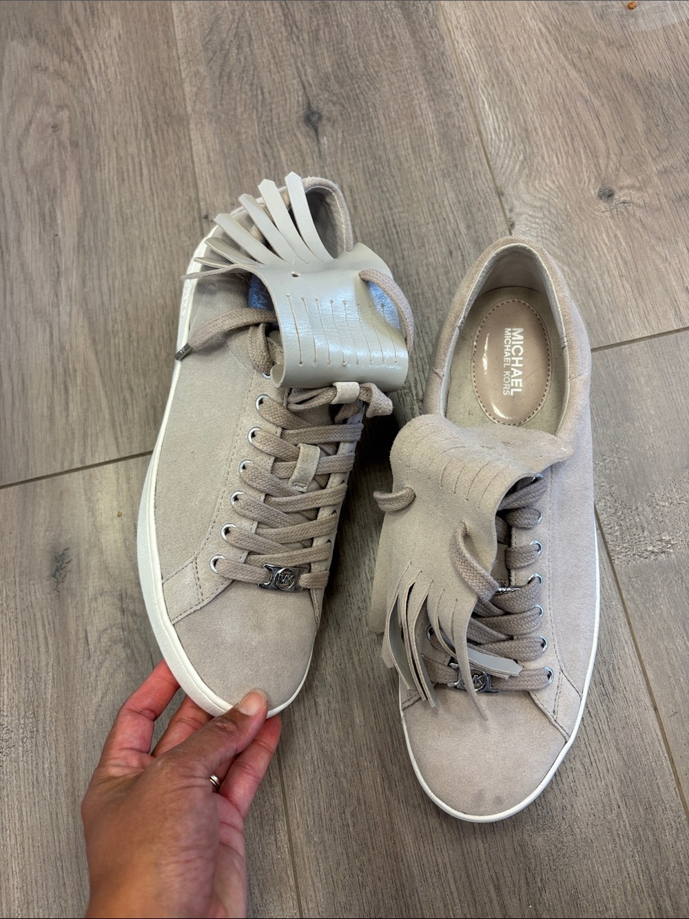 MICHAEL Michael Kors Suede Fringe Sneakers